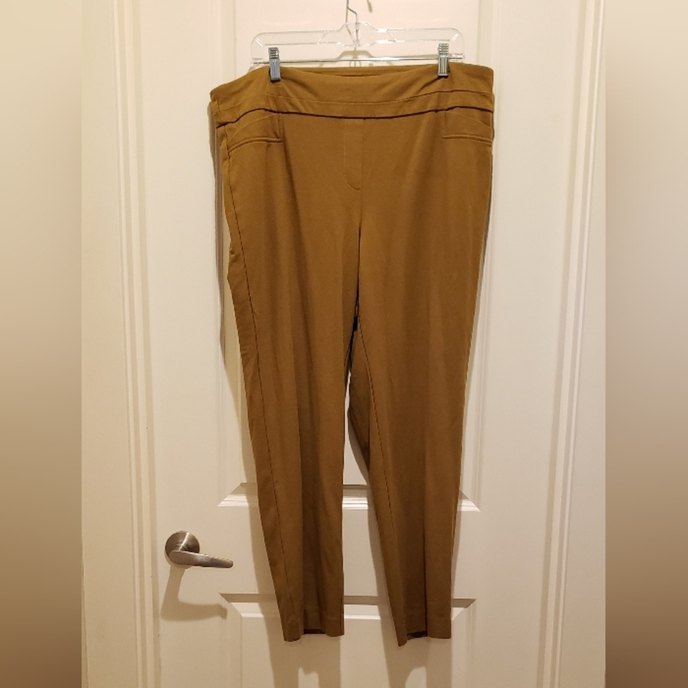 Zac & Rachel Women's Tan Straight Leg Pants